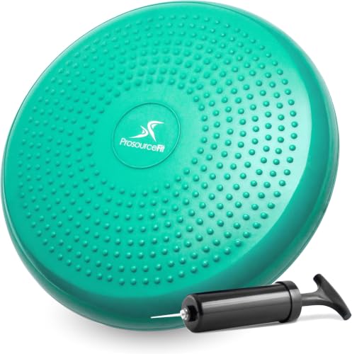 Image of ProsourceFit Core Balance Disc Trainer, 14 inch Diameter with Pump for Improving Posture, Fitness, Stability (Pack of 8)