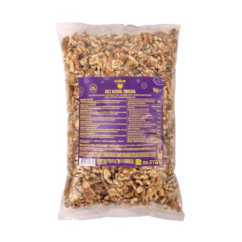 Nueces peladas 1 kg| Fruto seco natural |Keto | Sin gluten | Vegano y Vegetariano | Alto contenido en fibra |
