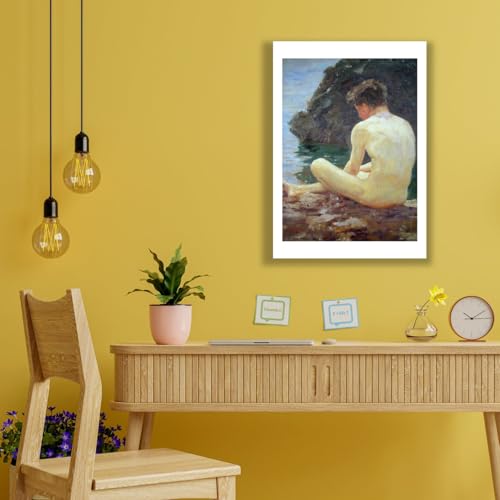 Affiche mate sans reflet Henry Scott Tuke July Sun 1913 Medium