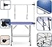 mydearpet Pet Dog Grooming Table, Adjustable Large Heavy Duty Professional Foldable Trimming Stage with Arms, Noose, Mesh Tray, Maximum Capacity Up to 330LBS, 46''/Blue