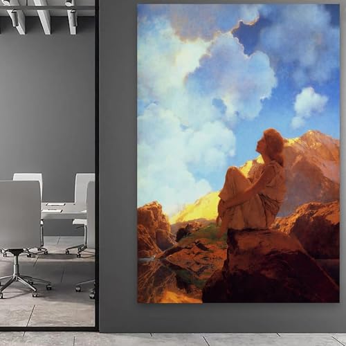 Affiche scène montagne Maxfield Parrish grand format toile déco - 5