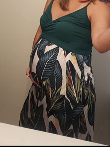 Ziola Tanquíni feminino de duas peças para gestantes, retrô, ameixa, roupa de banho, Peacock Blue, X