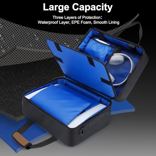 Image of GDNasist Carrying Case Fit for PS5, Travel Thickened Protective Bag Compatible with Playstation 5 Console, Headset, PS5 Controller, Game Discs, and Gaming Accessories Brown