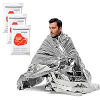 Rettungsdecke, 3 Stück Erste Hilfe Decke Silber, Notfalldecke Perfekt für Outdoor, Wandern, Überleben, Erste-Hilfe-Decken, Robust, Wasserdicht, 130 * 210cm