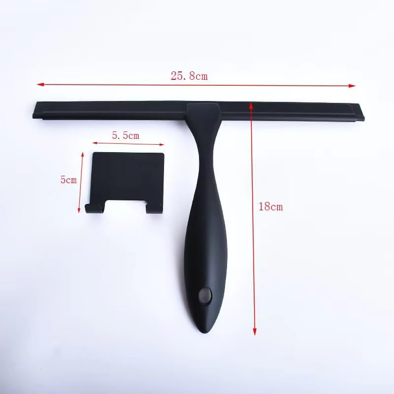 Miniatura 2 de XBllcyiv Escobilla de ducha multiusos para puertas de ducha, baño, ventana y cristal de coche, acero inoxidable (ferroso, 10 pulgadas)