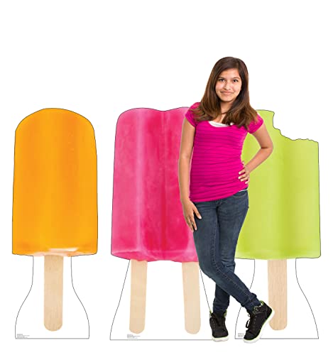 Image of Cardboard People Popsicle Set of 3 Cardboard Cutout Standups