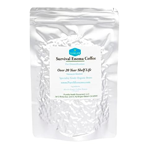 Purelife Organic Enema Coffee - Vacuum Sealed -20 Year Shelf Life - For Prepper Storage - Organic Green Bean Enema Coffee Cover