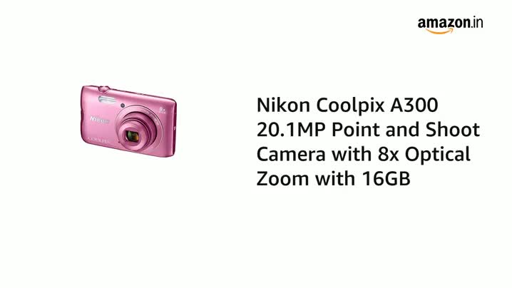 Buy Nikon Coolpix A300 20.1MP Point and Shoot Camera with 8x