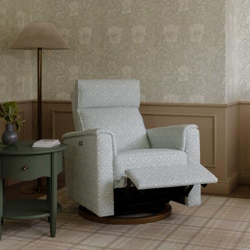 Image of NAMESAKE Willa Plus Power Recliner in Bellflowers in Powdered Blue