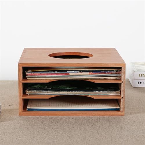 Estante for discos de vinilo decorativo para crear un rincón de música retro en casa 4