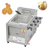 Gasfritteusenmaschine, 3 in 1 Multifunktionaler Oden/Fritteuse/Nudelkorb, für Restaurants, Hotels, Snackbars, ideal zum Braten von Pommes Frites und zum Kochen von Knödeln
