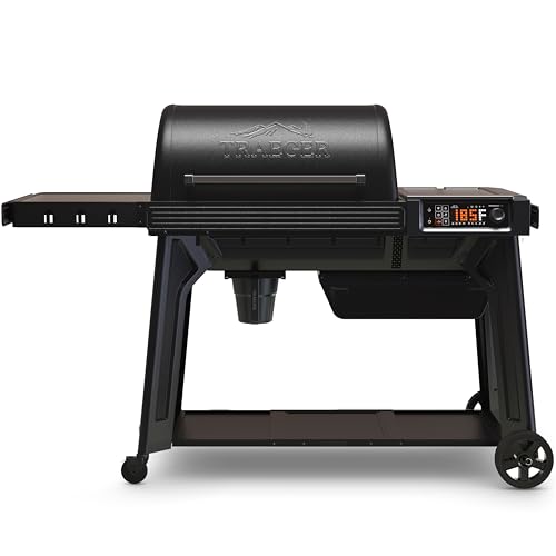 Traeger Grills Woodridge Pro Electric Wood Pellet Grill and Smoker, 970 Sq. In., Outdoor Pellet Smoker Grill with Digital Sensor and Side Shelf, Wi-FIRE Technology, Super Smoke Mode, TFB97JLH