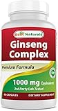 Best Naturals Ginseng Complex 1000 mg 60 Capsules