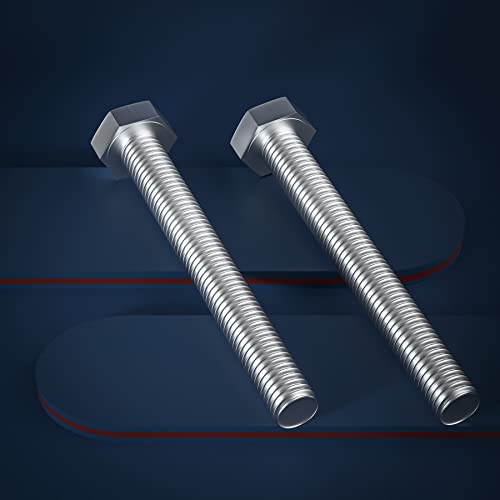 Image of 5 /16-18 x 3-1 /2 inch (1 /2 to 6 inch Optional) Hex Head Screw Bolt, Stainless Steel 18-8(304), Fully Threaded,15pcs