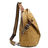 AOTIAN Waxed Canvas Cross-Body Sling Bags - Crossbody Daypack for Men and Women, Durable Unisex Shoulder Bag for Travel, Hiking, and Everyday Carry