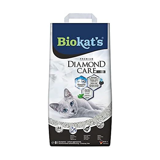 Biokat's Diamond Care Classic utan doft - Fin kattkull med aktivt kol och aloe vera - 1 påse (1 x 8 L)