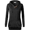 VOIANLIMO Women’s Sweatshirts Long Sleeve Button V-Neck Pockets Pullover Hoodies
