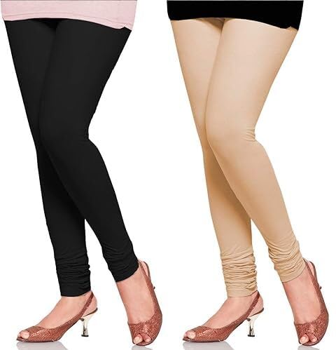 Image of Women's Churidar Solid Ethnic Wear Legging - Combo Pack of 2