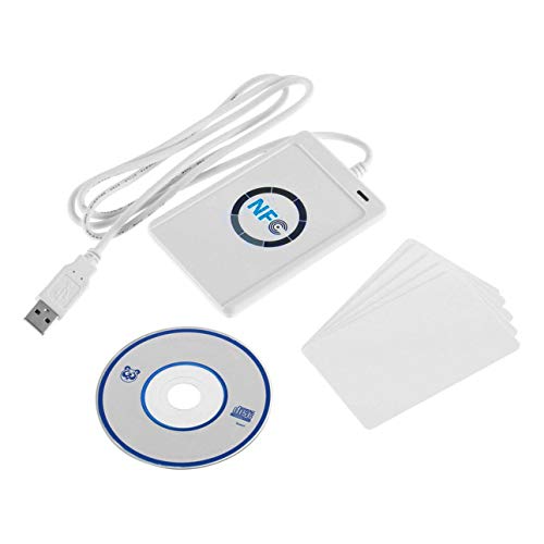 Ballylelly 1 set lettore di smart card USB ACR122U NFC RFID per tutti e 4 i tipi di tag NFC (ISO   IEC18092) + 5 carte M1