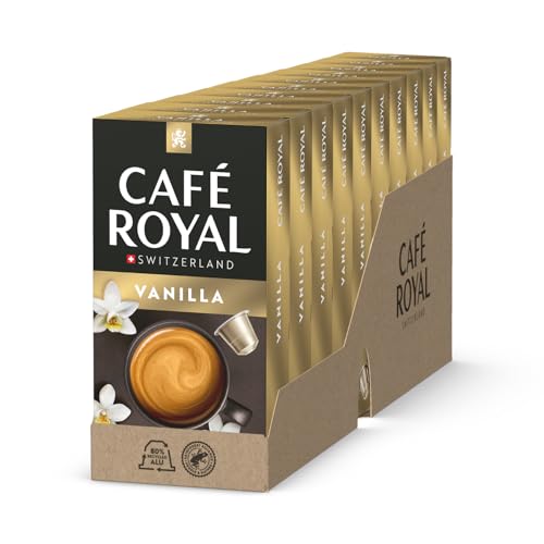 Café Royal Vainilla Flavoured - Cápsulas para cafetera Nespresso (100 unidades, 4/10 intensidad, certificado UTZ, 10 unidades)