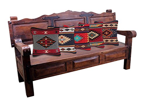 El Paso Designs Aztec Throw Pillow Cover, 18 X 18, Hand Woven In Southwest And Native American Styles. (B) #TOP2