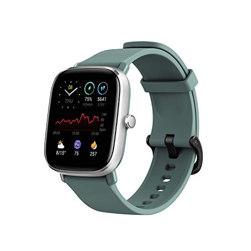 Amazfit GTS 2 ミニ新バージョンスマートウォッチフィットネストラッカー 1.55 インチ AMOLED スクリーン GPS 68 スポーツモード 14 日間のバッテリー寿命心拍数睡眠ストレスと SpO2 モニター Alexa
