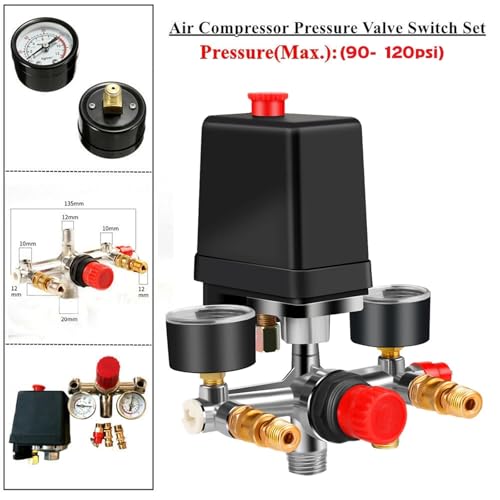 Régulateur de pression pour compresseur d'air switch 90-120 PSI 240V