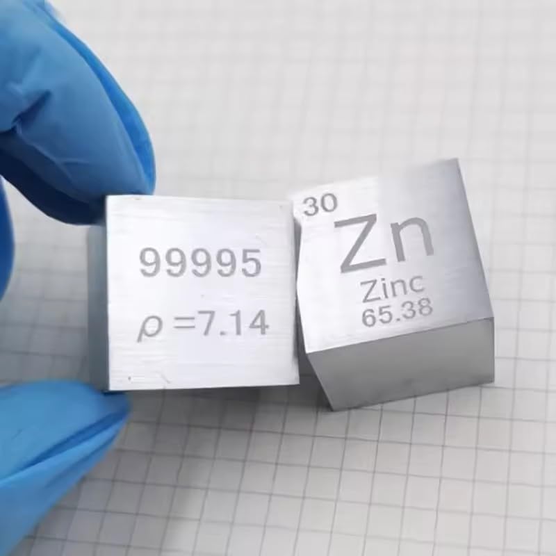 Zinc Metal 10mm 25.4mm 1 Inch Density Cube 99.99% for Element Collection (25.4x25.4x25.4mm 1pc)