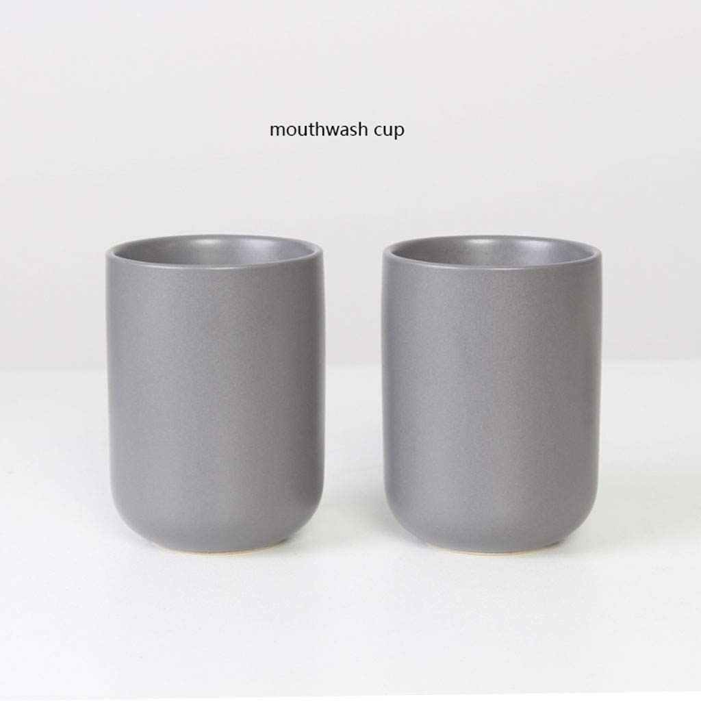 Dozownik do balsamu, zestawy akcesoriów łazienkowych dozowników, 4-częściowy szary zestaw ceramicznych Nordic, akcesoria łazienkowe, mydło, kubek płukania ust, naczynie, dekoracja mieszkania
