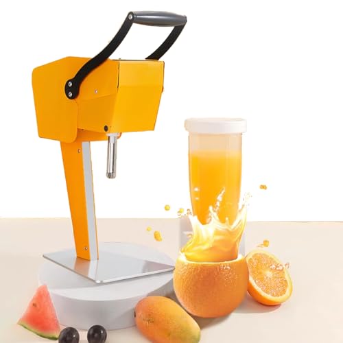 Exprimidor Eléctrico Comercial, Licuadora de Zumo de Frutas de Acero Inoxidable Multifunción de 48W, Licuadora de Zumo Fresco, Sandía Piña Exprimidor de Frutas de Mesa