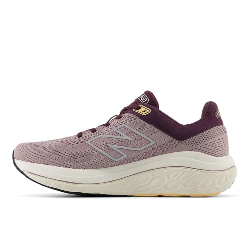 New Balance New Balance Women's Fresh Foam X 860 V14 Running Shoe, Ice Wine/Plum Brown/Silver Metallic, 7.5