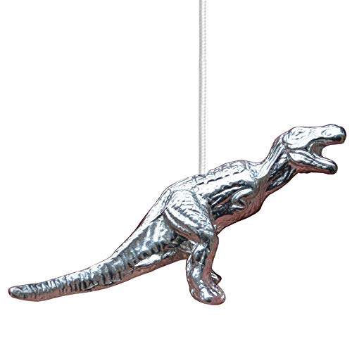 William Sturt - Tirador de luz de Dinosaurio, T-Rex, Tirador de Ventilador T-Rex, Tirador de persiana de Dinosaurio, Hecho a Mano, en Peltre Fino