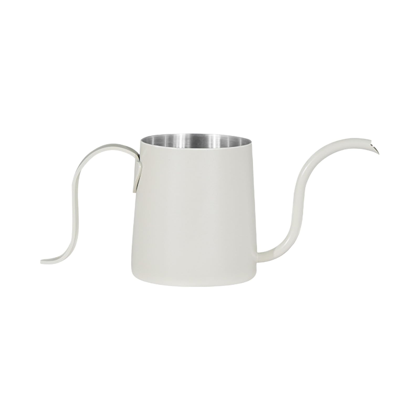 Nucelit Ergonomic Examine Coffee Kettle 250ml Curved Stream Plan for Easy Drip Brewing Home Transportable Drip Coffee Maker with Coating
