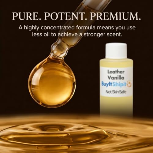 Image of Leather Vanilla from Our Leather Collection - Perfect for Adding Aroma to Freshies, Candles, and Diffusers - 8 oz