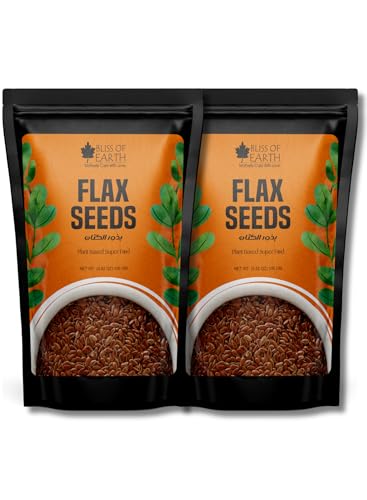 Bliss of Earth Organic Flax Seeds High Fiber & Omega-3 for Heart Health Antioxidant-Rich Supports Digestion & Immunity Nutrient-Dense Superfood Pack of 2 x 100g