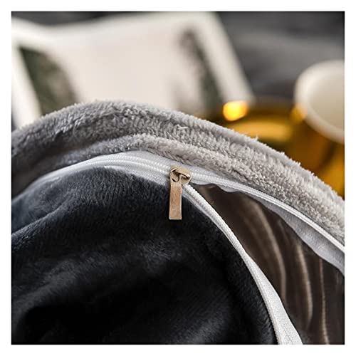 Ensemble de draps de lit tfbhl avec couverture de couette en velours - 3