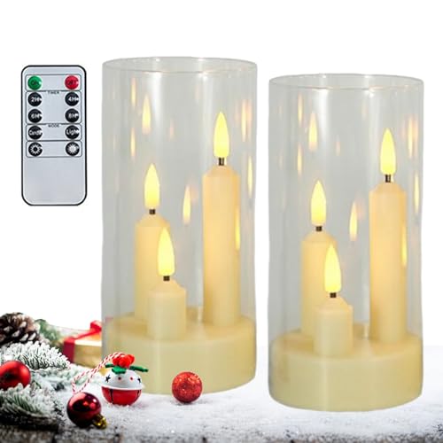 Velas LED sin llama a pilas pack de 2 unidades para decoracion interior