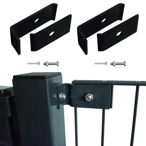 Fixations de clôture : 5 supports avec vis pour jardin