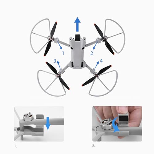 SUNGOOYUE Drone Propeller Guard, 4pcs ABS High Toughness Drone Blades Guard Propeller Cover Protector for MINI 4 PRO by SUNGOOYUE - Image 7