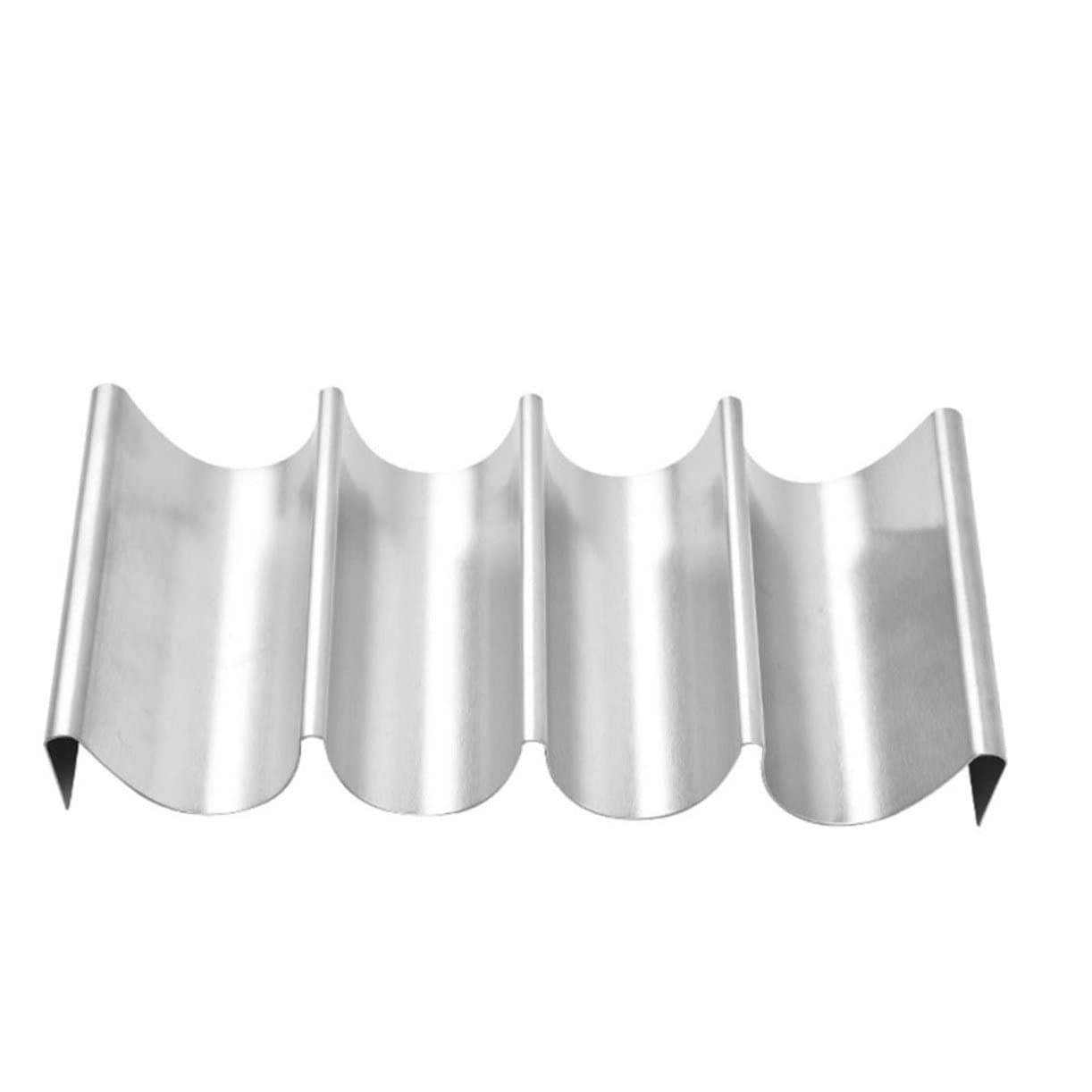 GRIRIW Crepe Stand Fridge Wine Rack Hot Dog Holders Oven Rack Bandejas Para Comida Taco Rack Food Store Supplies Tortilla Holder Countertop Burrito Mini Pancakes Silver Stainless Steel