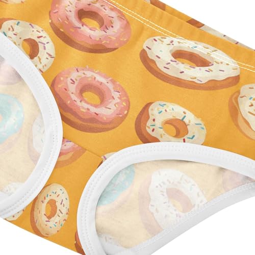 Wusikd Doughnuts Girls' Underwear Cotton Color Girls Briefs Soft Toddler Underwear 2T4