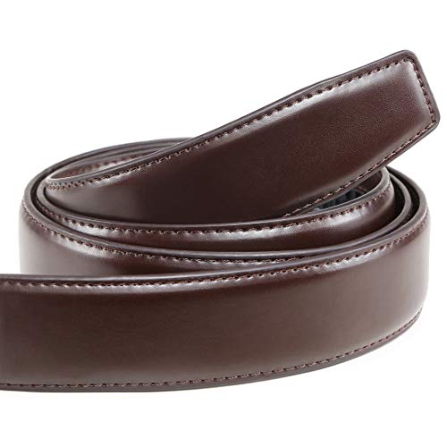Image of Founders & C Mens Leather Ratchet Belt Strap Only 1 3 /8 inch Without Buckle,Replacement Strap Suitable for 40MM Slide Buckle