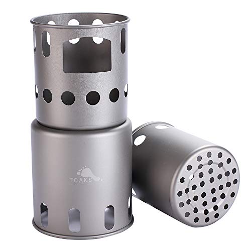 TOAKS Outdoor Camping Titanium Backpacking piec opalany drewnem (STV-12 (mały))