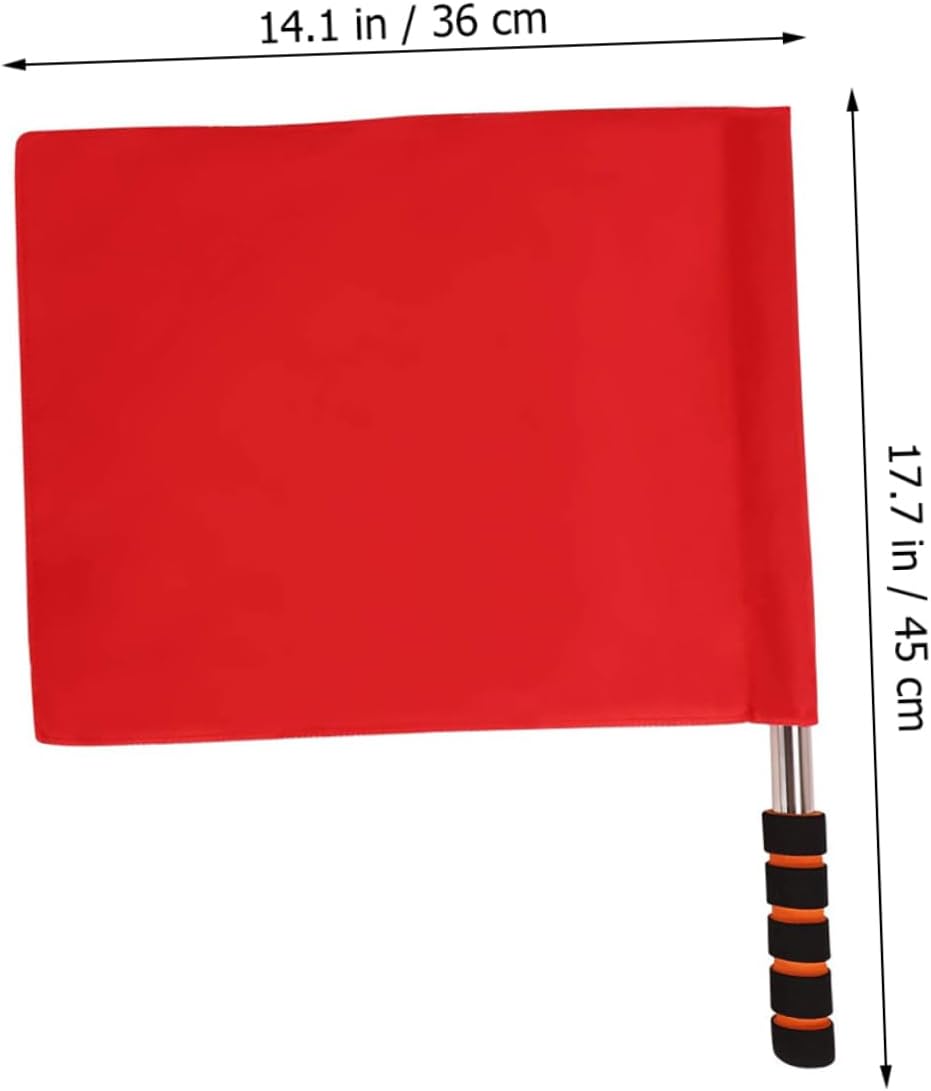 3pcs Signal Flags Safety Warning Traffic Flags for Referees Durable Flexible Design Handle Essential for Events