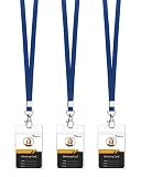 Teskyer Clear ID Badge Holder with Lanyard, Waterproof Extra Thick Plastic ID Card Holder with Resea