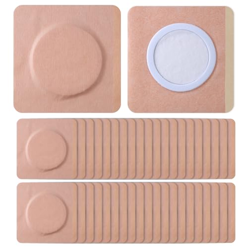 40pcs Castor Oil Pack Wrap for Belly Button, Self-Adhesive Disposable Castor Oil Belly Button Wrap Pads Spunlace Cloth Highly Absorbent Organic Cover Compress Patches No Wash (Oil Not Included)