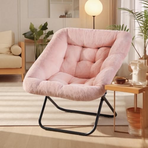DUMOS Comfy Chair for Adults, Soft Faux Fur...