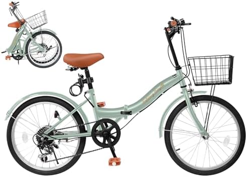 Mixiu Folding Bicycle, 20"/24", Lightweight, Quick Folding, P-O9, Shimano 7-Speed Shifter, Folding Bicycle, High Carbon Steel Frame, Height Adjustable Handle Stem and Saddle, Folding Bicycle, Air Pump