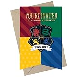 CON*QUEST Harry Potter House Banners Fill-in-the-Blank Magical Celebration Invitation & Envelope Box Set, Includes 20 Blank Invites & 20 Corresponding Envelopes, 4'' x 6'', Officially Licensed