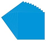 10 Sheets Oracal 651 Vinyl Azure Blue, 12x12” Permanent Adhesive Backed Vinyl Sheets, Craft Vinyl, Perfect for Indoor/Outdoor Lettering, Marking, Decorating, Car Decals, Window Graphics, Home Décor